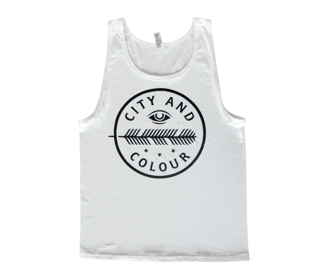 Unisex Feather Eye Tank Top White Apparel City and Colour Online