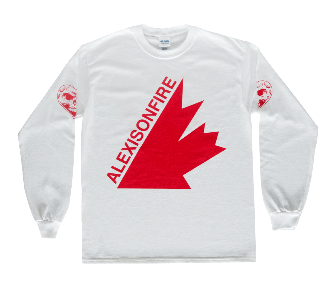 Unisex Canada 77 Longsleeve Shirt - White - Women&#39;s Apparel - Alexisonfire Online Store