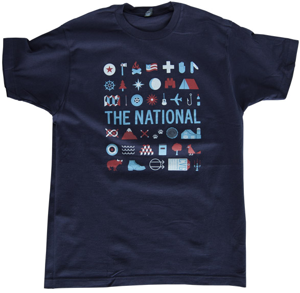 Navy Unisex 2014 Spring Tour TShirt The National TShirts The