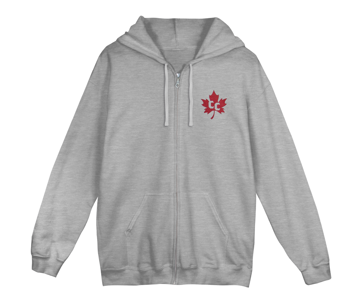 Unisex CC Maple Leaf Zip Hoodie - Sport Grey - Sweatshirts - Apparel ...