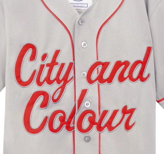 grey and red baseball jersey