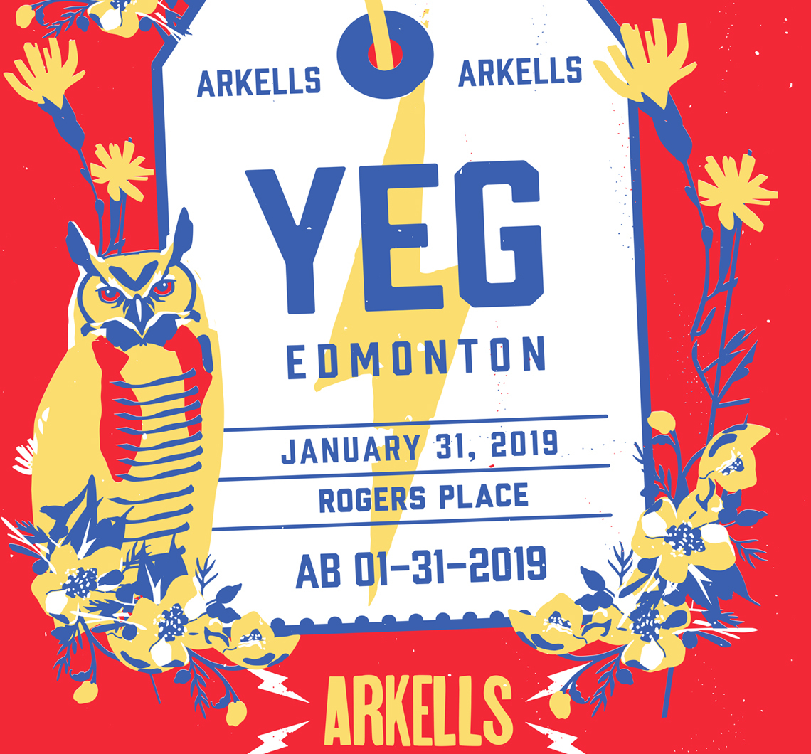 Edmonton Rogers Place Poster January 31, 2019 Posters Arkells