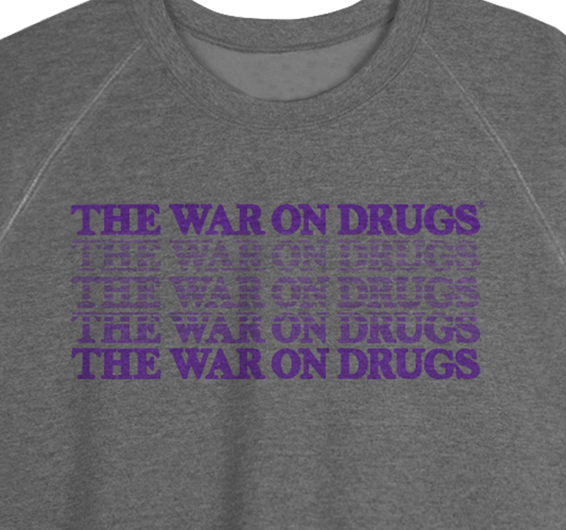 Word Fade Raglan Crewneck Eco Grey Featured The War On Drugs