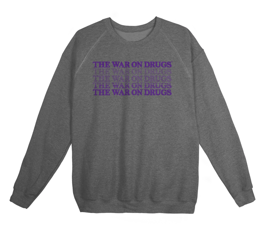 Word Fade Raglan Crewneck Eco Grey Featured The War On Drugs