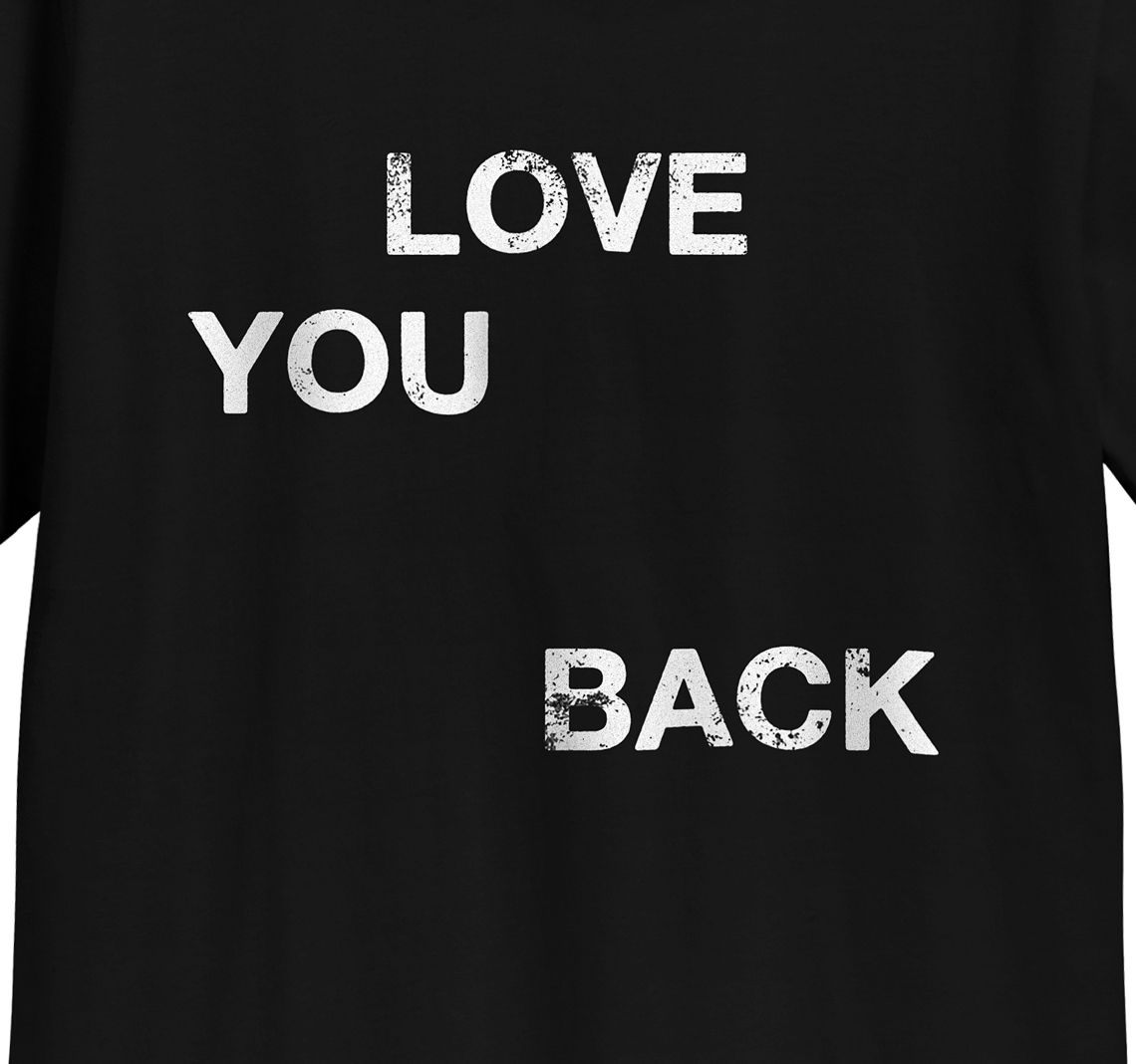 Love You Back Heart T Shirt Limited Edition Solid Black Tri Blend Apparel Metric Online Store