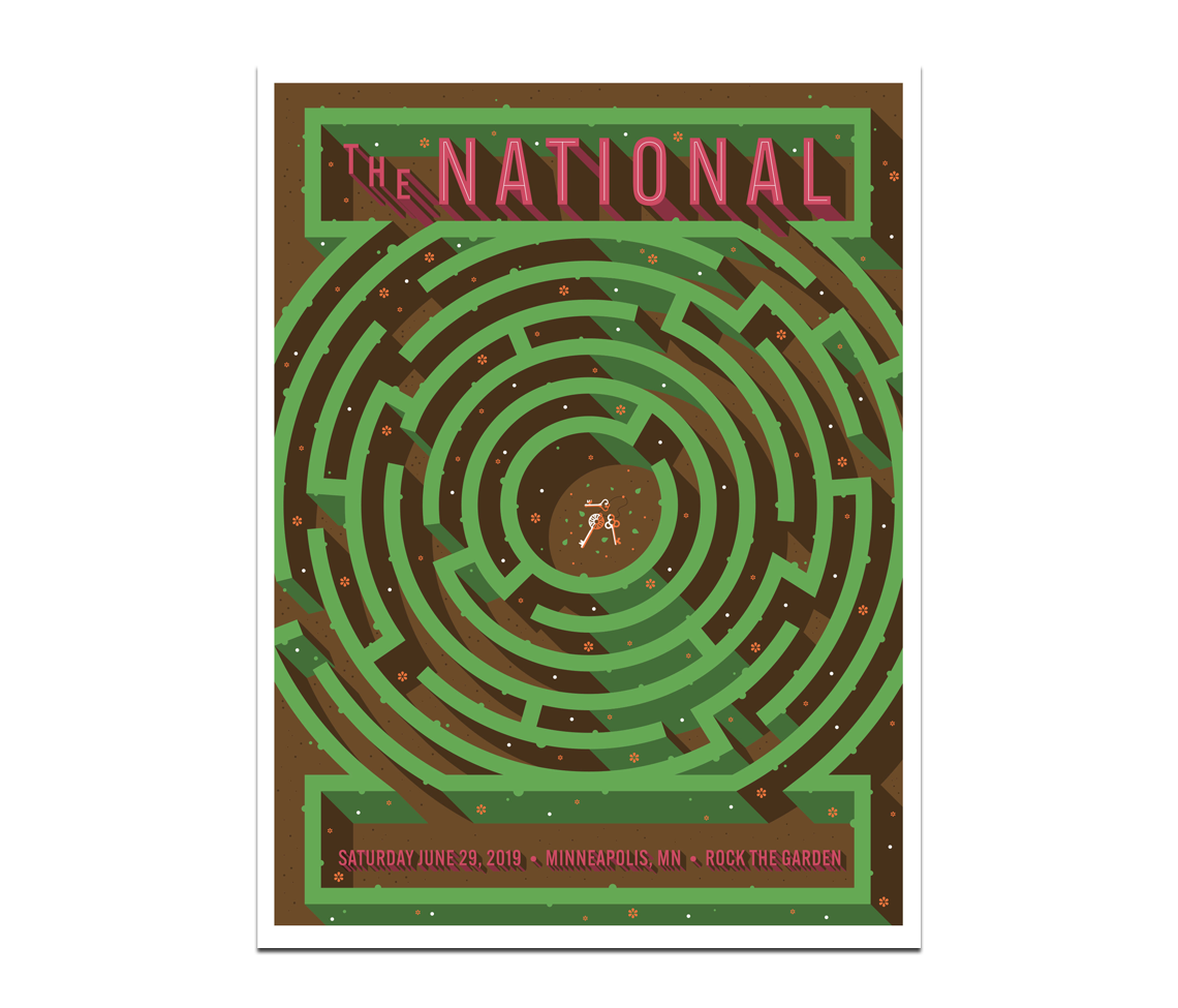Minneapolis Rock The Garden Poster June 29 2019 Sold Out Posters The National Online Store