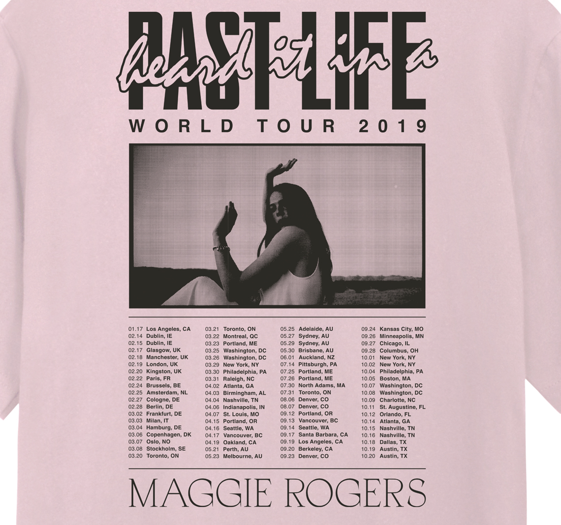 World Tour 2019 TShirt Faded Pink TShirts Apparel Maggie