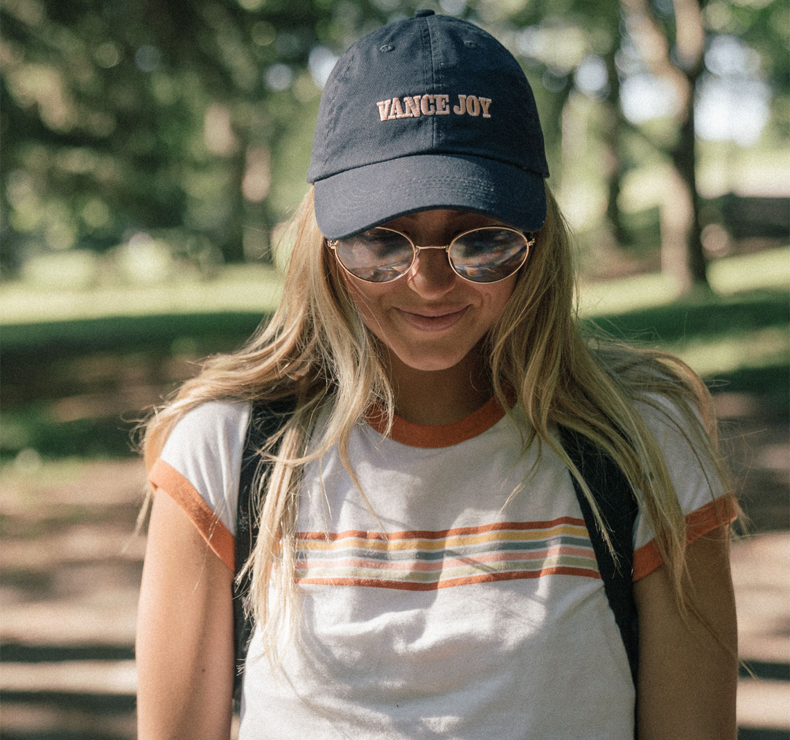 Vance Joy Logo Dad Hat - Navy - Accessories - Vance Joy Store